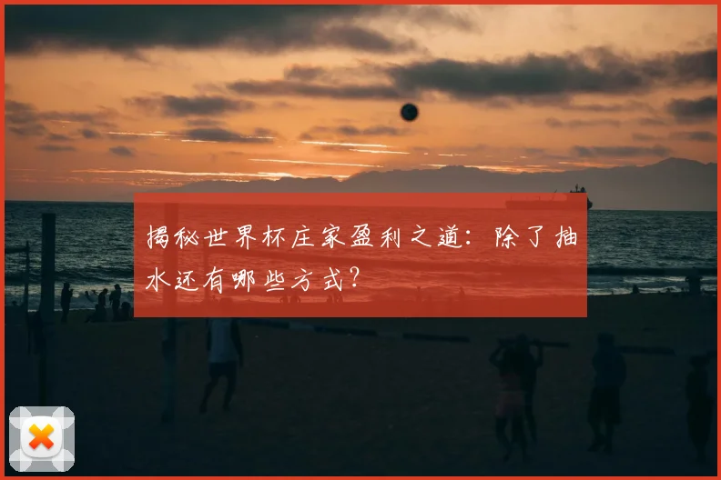 揭秘世界杯庄家盈利之道：除了抽水还有哪些方式？